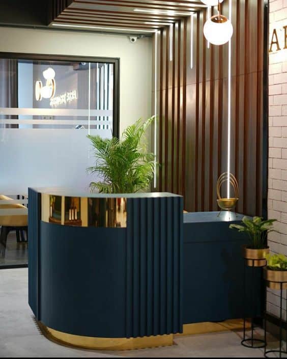 Thi công quầy thu ngân xuất khẩu đa năng với tone màu đẹp