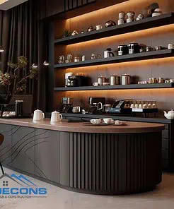 Quầy pha chế chữ L QB003