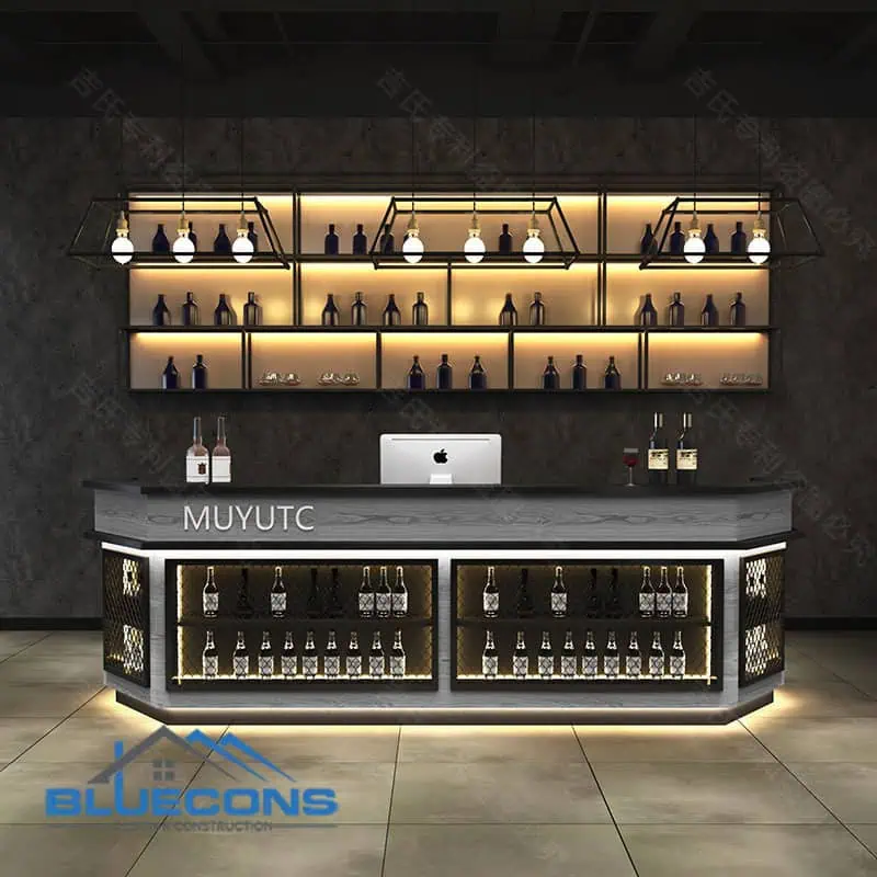 Quầy Cafe Chữ U Cao Cấp QCF010 12 Quầy Cafe QCF010