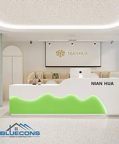 Quầy lễ tân hiện đại QLT014