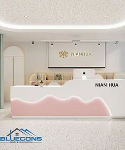 Quầy lễ tân hiện đại QLT014