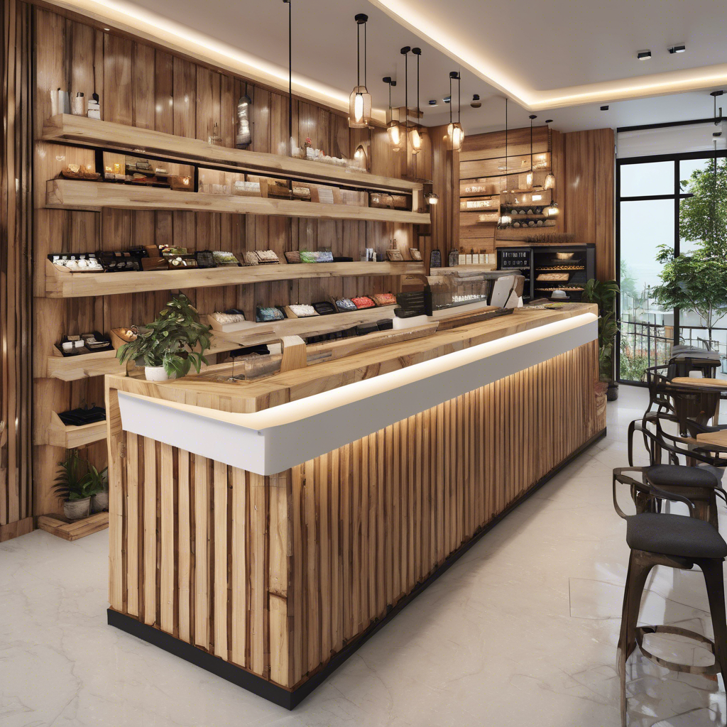 Quầy thu ngân shop quần áo
