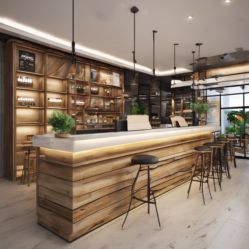 Quầy thu ngân shop quần áo