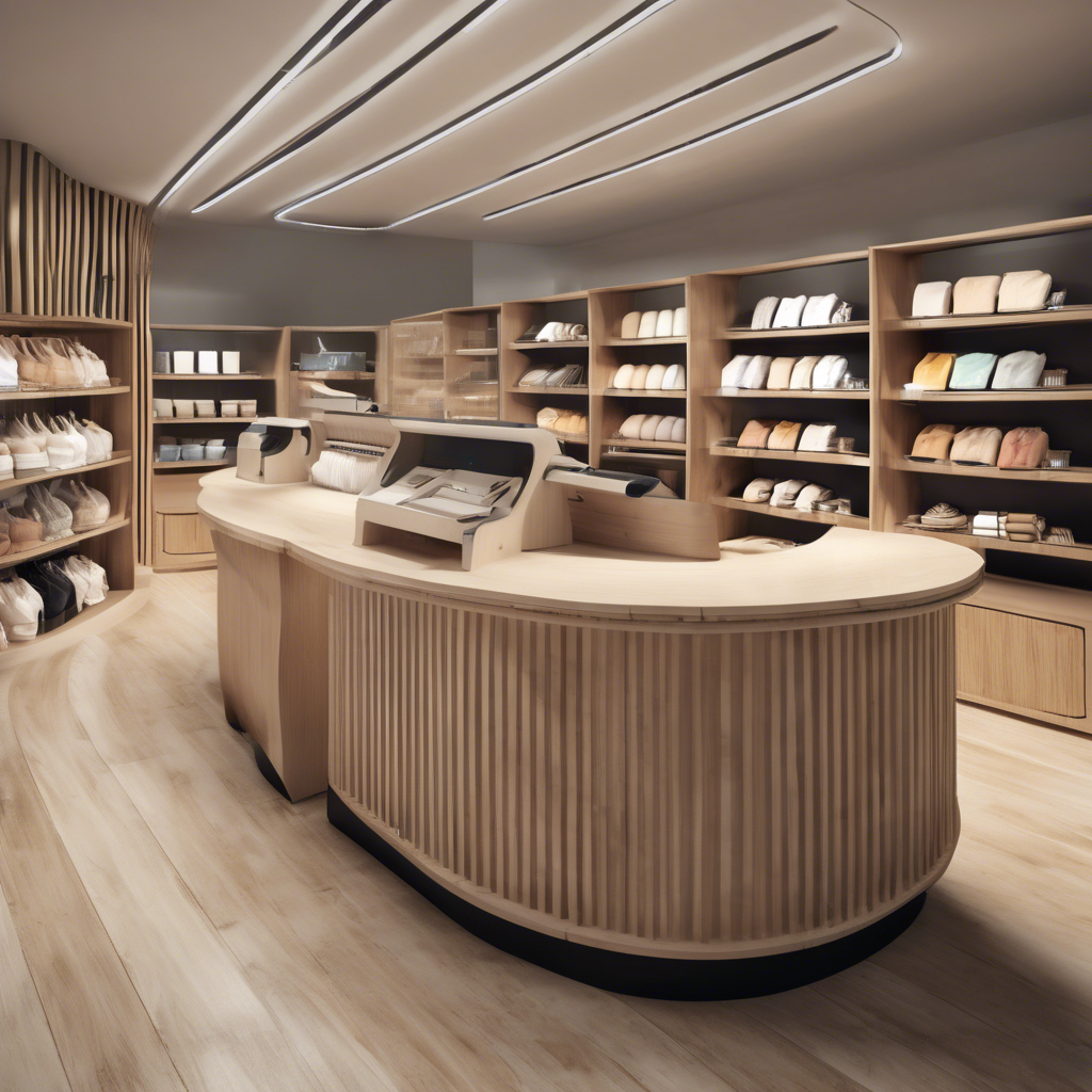 Quầy thu ngân shop quần áo
