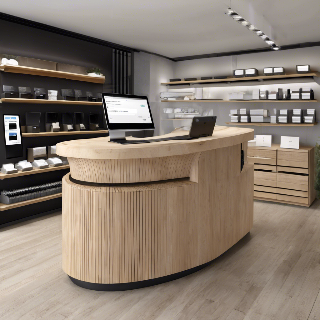 Quầy thu ngân shop quần áo