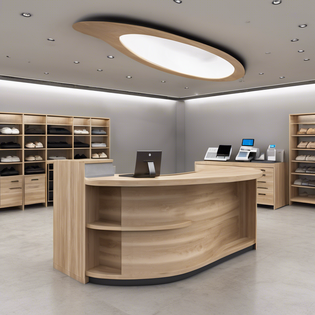 Quầy thu ngân shop quần áo