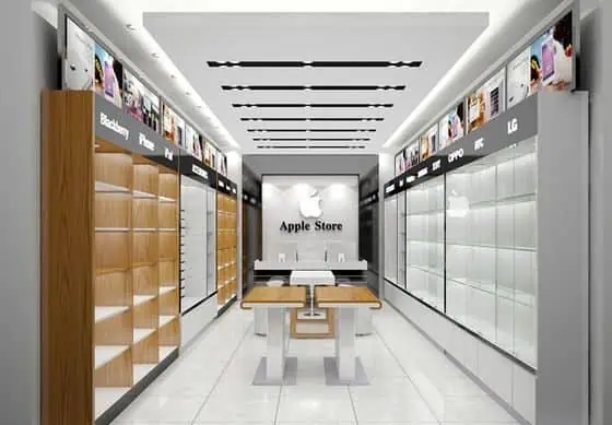 Những mẫu thi công cửa hàng điện thoại chuyên nghiệp