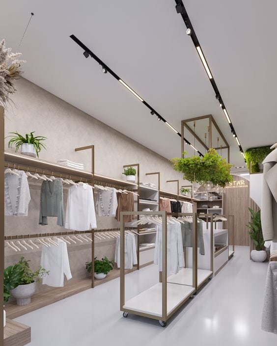 Mẫu thi công cửa hàng quần áo đẹp