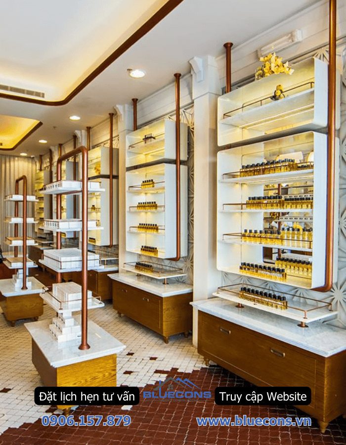 Thi công shop nước hoa đẹp không thể bỏ qua