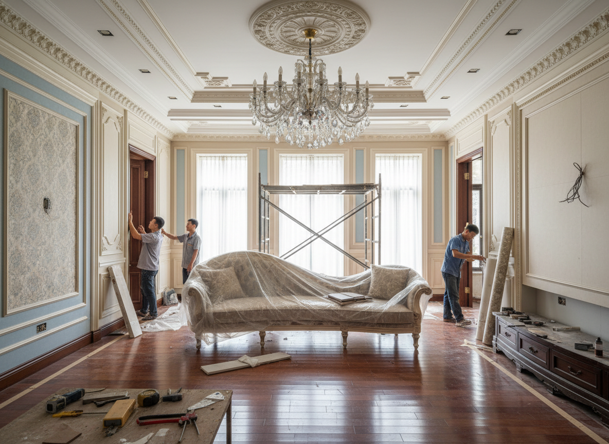 Thi Cong Noi That Biet Thu Go Vap 2