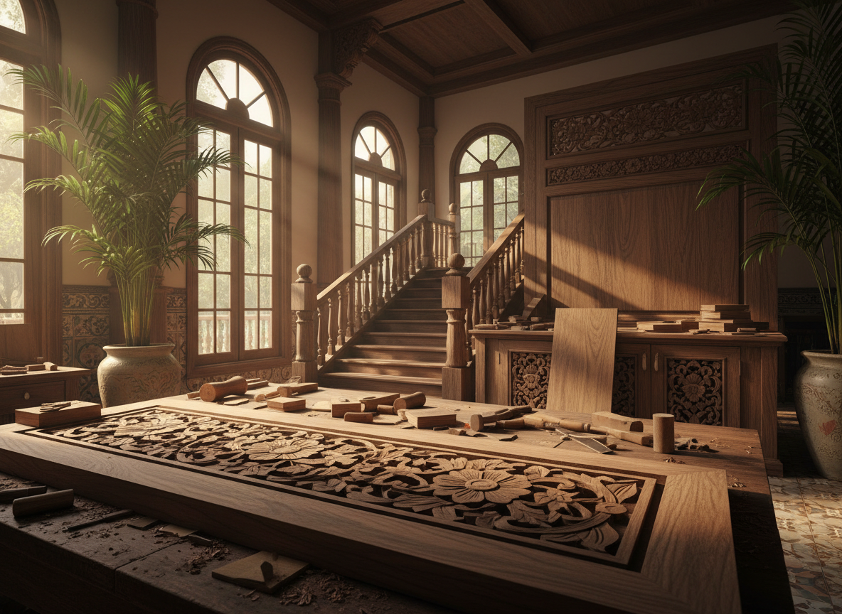 Thi Cong Noi That Biet Thu Indochine 02