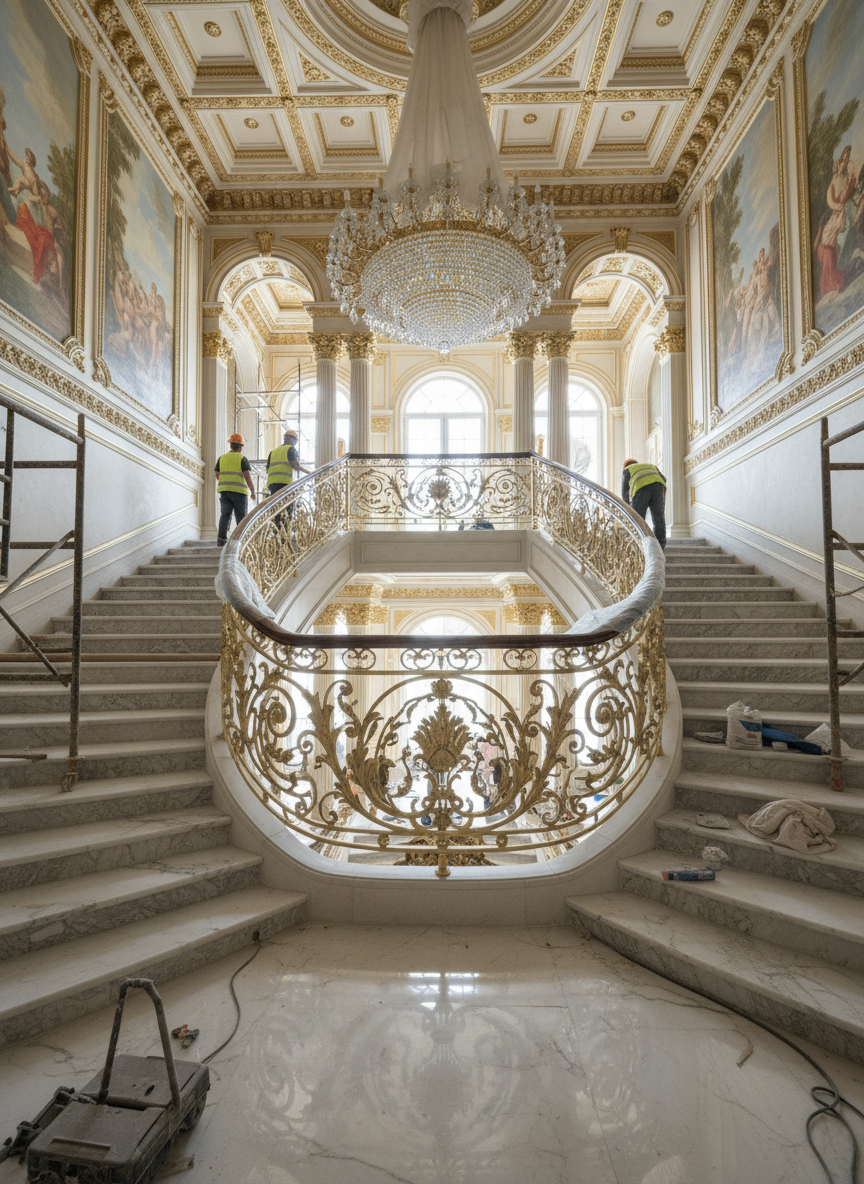 Thi Cong Noi That Cau Thang Biet Thu 02