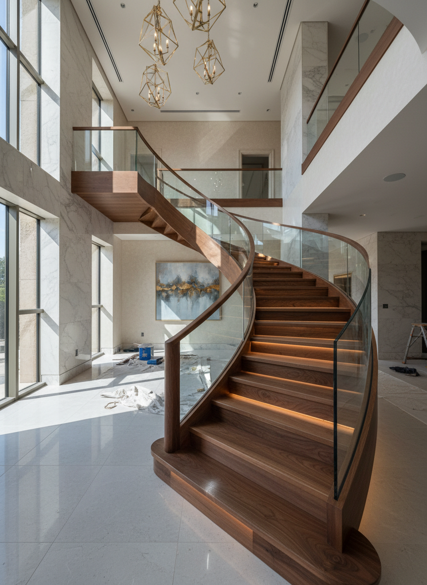 Thi Cong Noi That Cau Thang Biet Thu 03