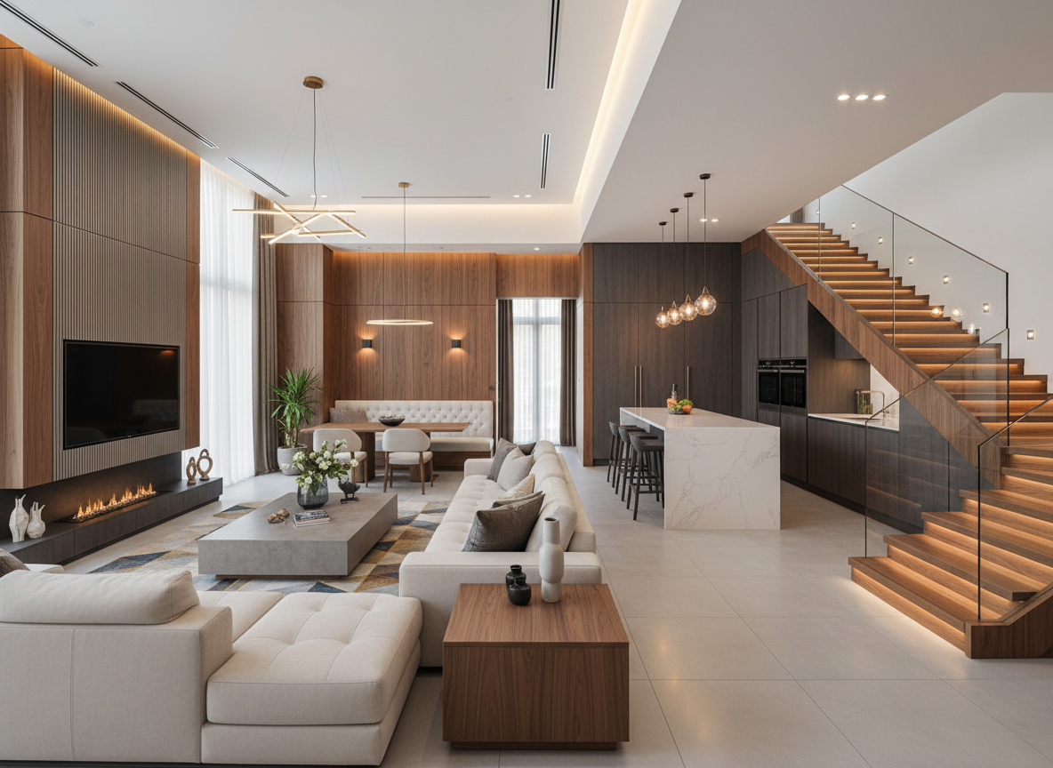 Thi Cong Noi That Go Tu Nhien Biet Thu 07