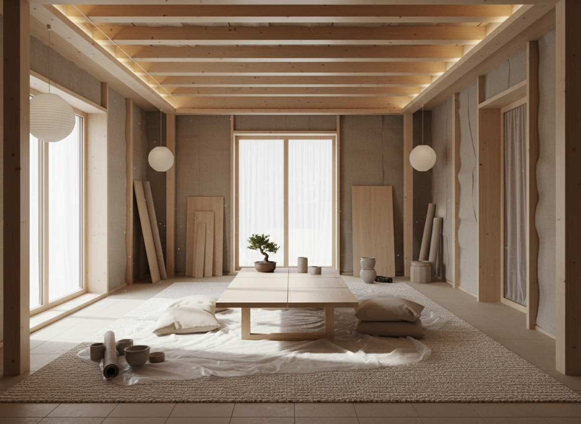 Thi Cong Noi That Nha Pho Phong Cach Japandi 02 Thi Cong Noi That Nha Pho Phong Cach Japandi 02