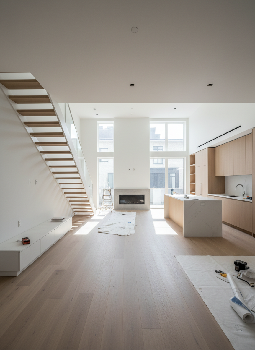 Thi Cong Noi That Nha Pho Phong Cach Toi Gian 8