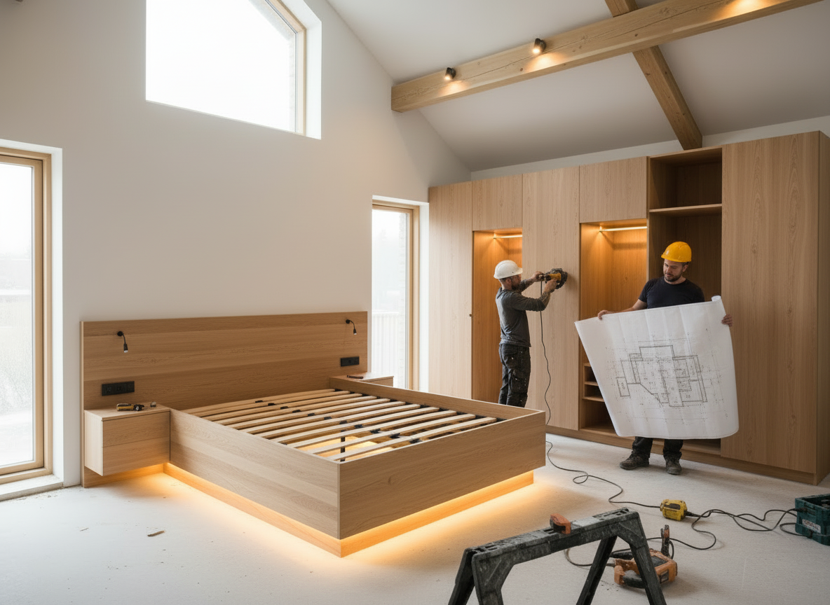 Thi Cong Noi That Phong Ngu Nha Pho 2