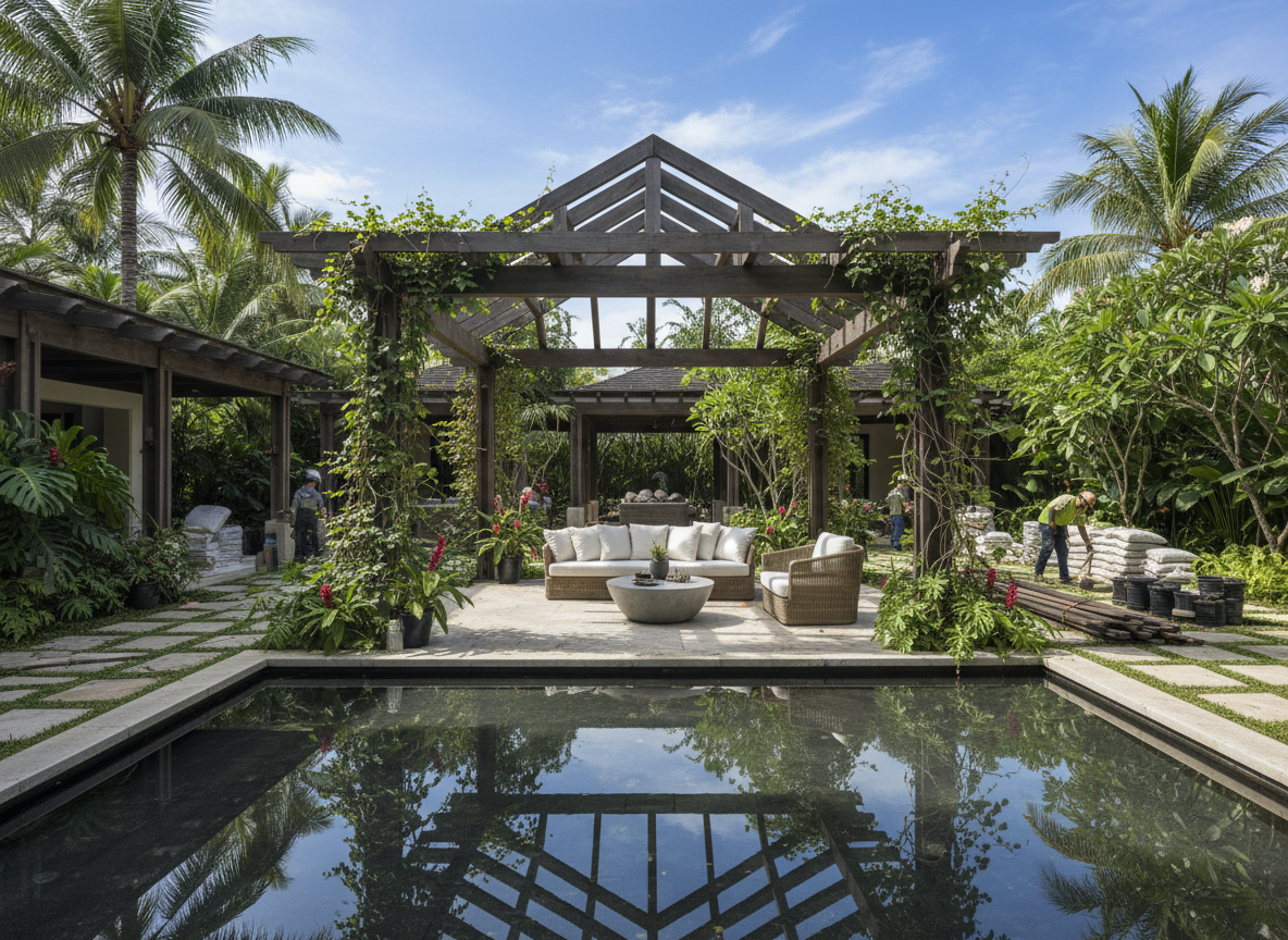 Thi Cong Noi That San Vuon Biet Thu 03