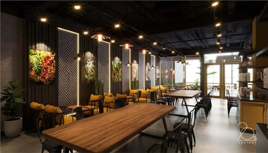 Thi công quán cà phê