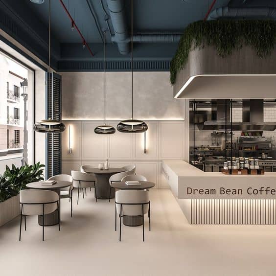 Thi công quán cafe hiện đại 