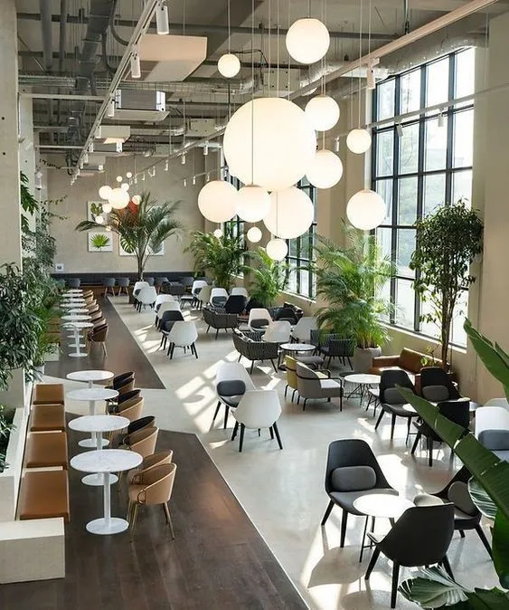 Thi công quán cafe hiện đại được yêu thích nhất 3 Thi công quán cafe hiện đại có nhiều cây xanh