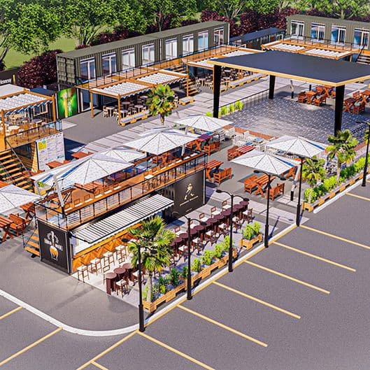 Mẫu thi công quán cafe ngoài trời đẹp