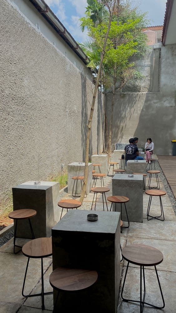 Mẫu thi công quán cafe ngoài trời đẹp