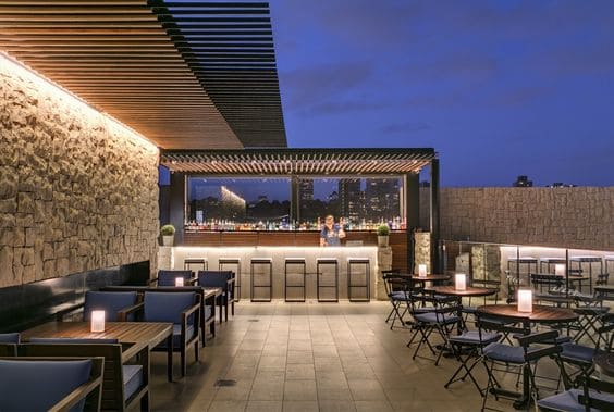 Mẫu thi công quán cafe sân thượng đẹp và hiện đại