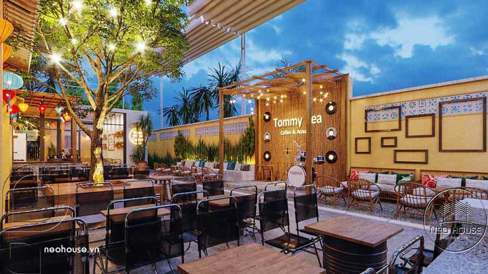Hình ảnh quán cafe sân vườn 7
