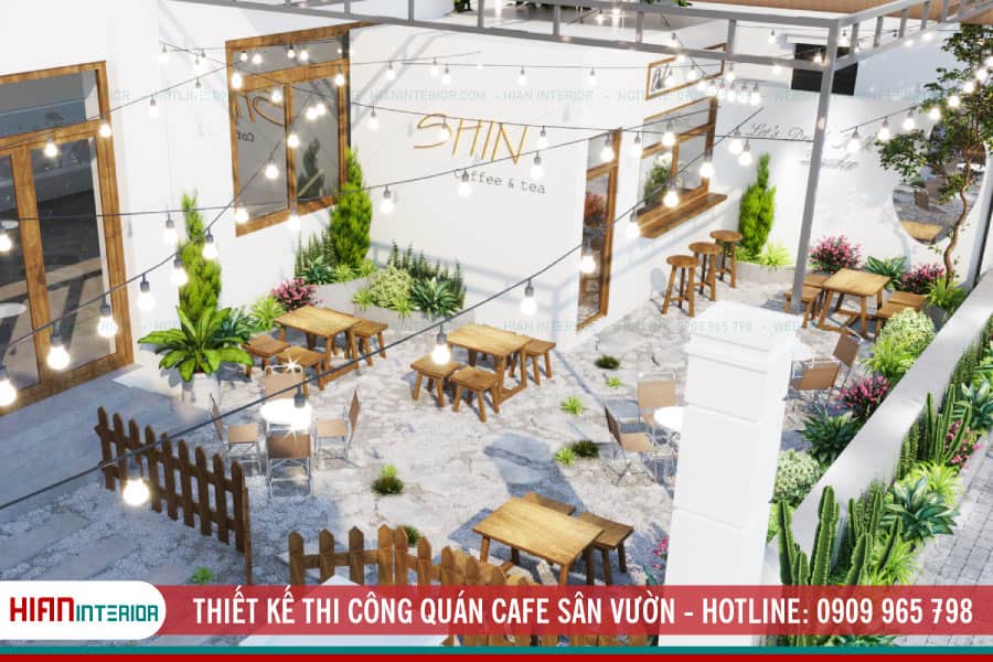 Hình ảnh quán cafe sân vườn 3