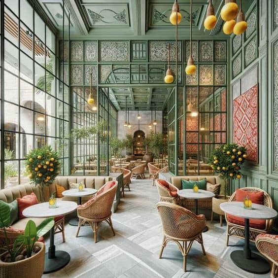 Mẫu thi công quán cafe sang trọng và hiện đại