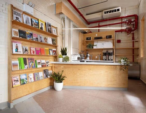 Những mẫu thi công quán cafe và sách đẹp
