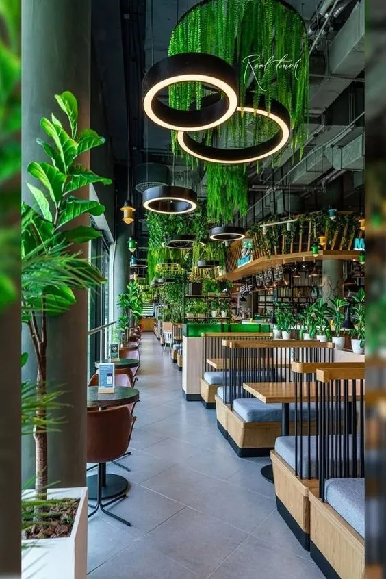 Thi công quán cafe xanh mát đầy sức sống 3 Mẫu thi công quán cafe xanh trọn gói hiện nay