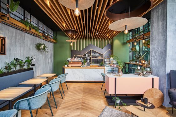 Thi công quán trà sữa đẹp và hiện đại