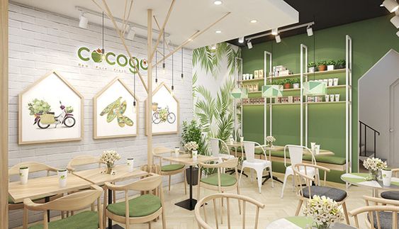 Thi công quán trà sữa đẹp hiện nay