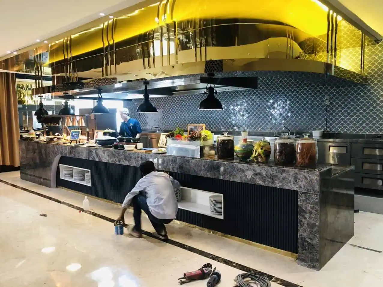 Quầy bar đá Marble 19 thi công quầy bar ốp đá