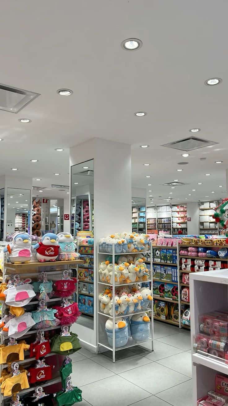 Mẫu thi công shop gấu bông hot hiện nay