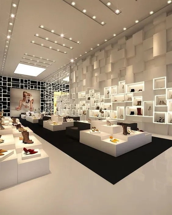 Thi công shop giày dép thời trang đẹp hiện nay