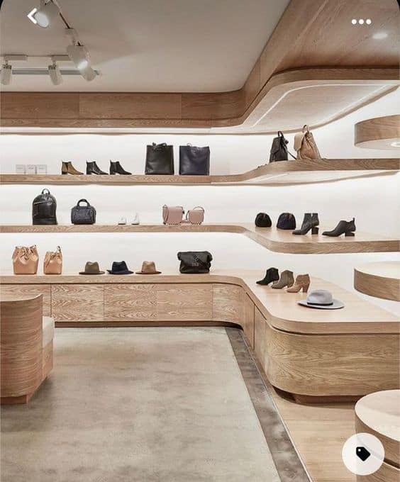 Thi công shop giày dép thời trang phong cách