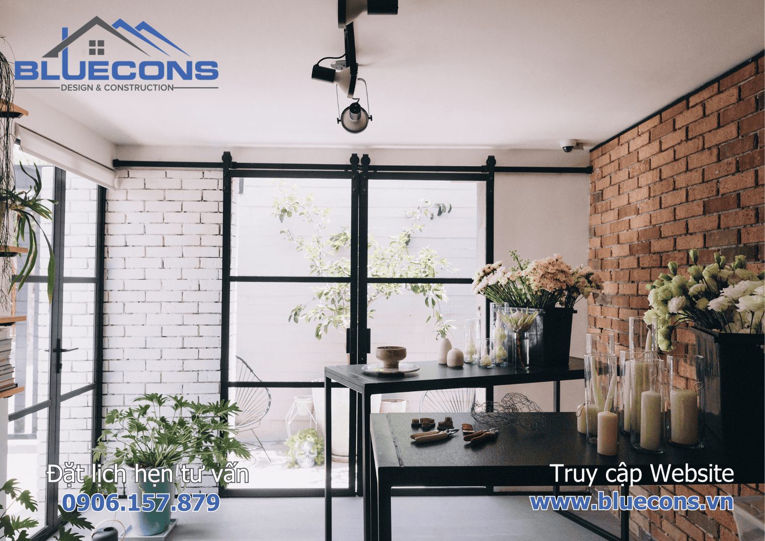 Thi công shop hoa tươi nhỏ xinh đơn giản 2024