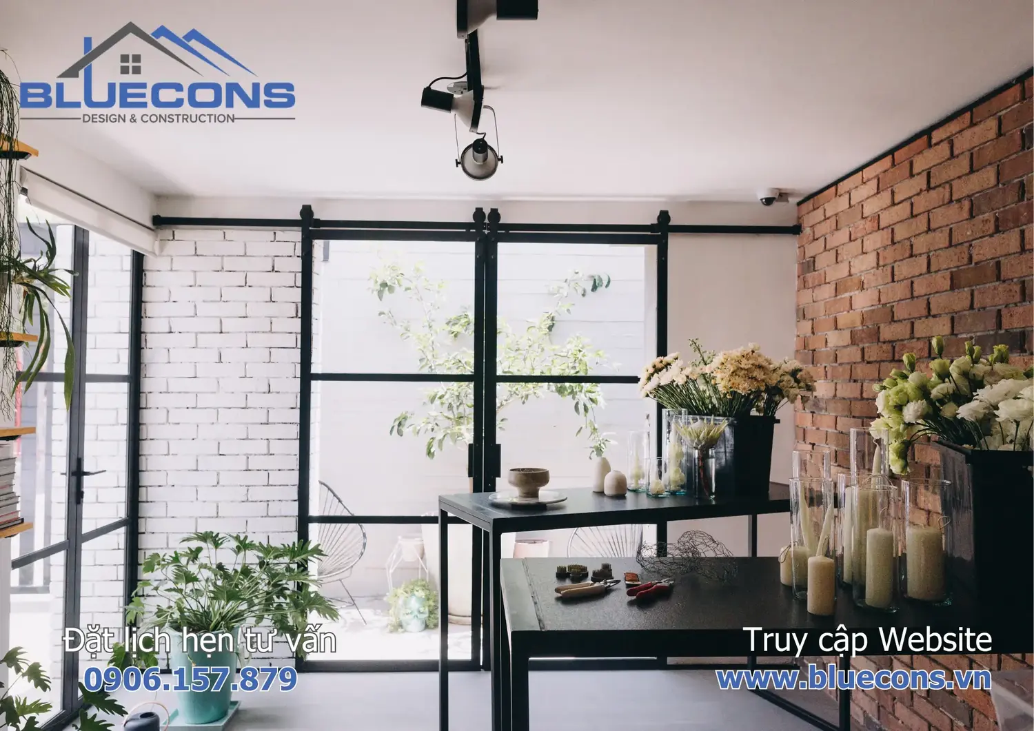 Thi công shop hoa tươi nhỏ xinh đơn giản 2024