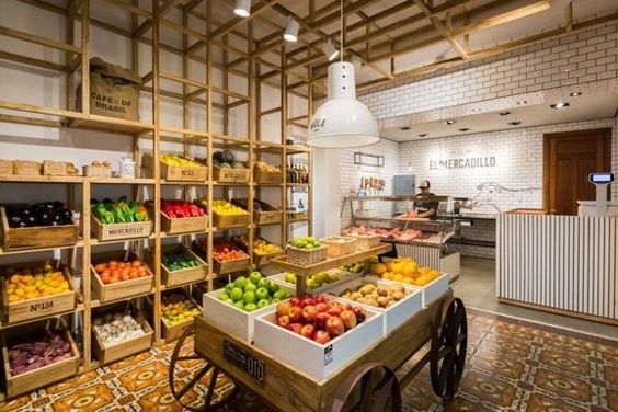 Thi Công Shop Hoa Quả Nhập Khẩu 5 Mẫu Đẹp 4 Thi công shop hoa quả nhập khẩu đẹp và hiện đại thu hút khách hàng