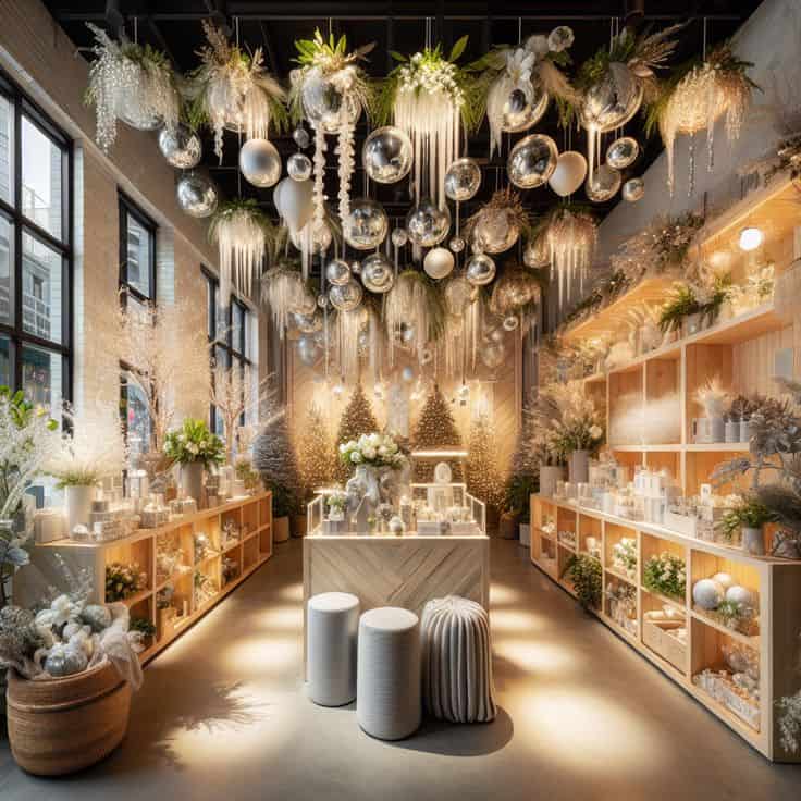 Mẫu thi công shop hoa tươi đẹp cho không gian bán hàng