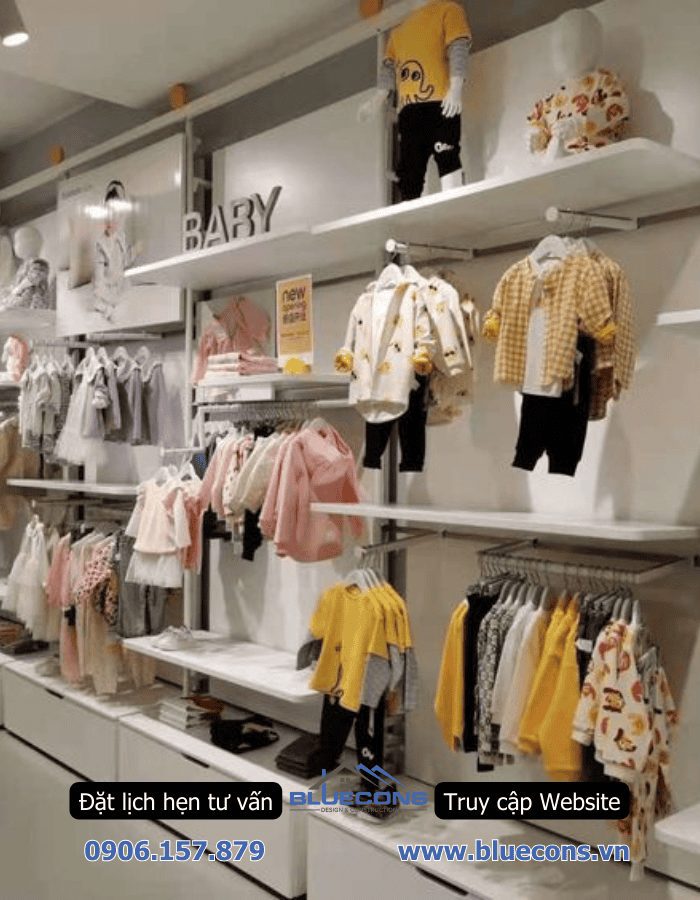 Thi công shop mẹ và bé sơ sinh đơn giản nhỏ đẹp 1 Thi công shop mẹ và bé sơ sinh đơn giản nhỏ đẹp