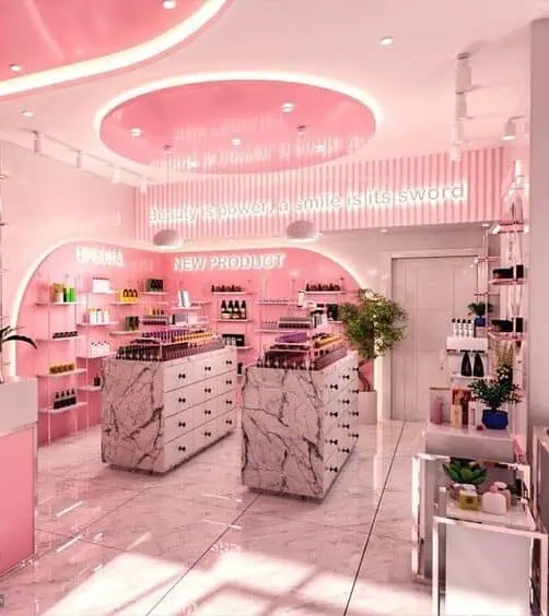 Thi Công Shop Mỹ Phẩm Cao Cấp 9 Mẫu Nội Thất Sang Trọng 7 Mẫu thi công shop mỹ phẩm cao cấp đẹp hiện nay