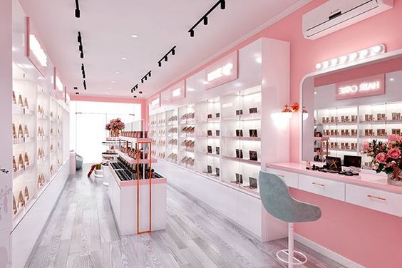 Mẫu thi công shop mỹ phẩm cao cấp hiện nay tại TPHCM