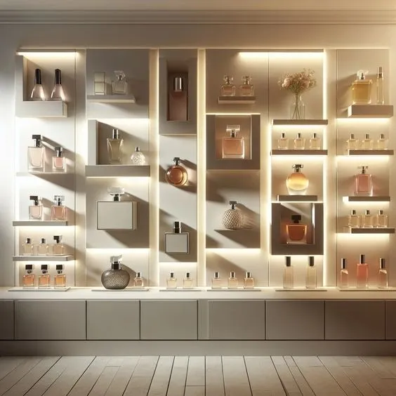 Thi Công Shop Nước Hoa Trọn Gói Và Chuyên Nghiệp 6 Thi công shop nước hoa với kệ trưng bày đẹp