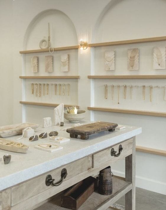 Những mẫu thi công shop phụ kiện trang sức hiện đại