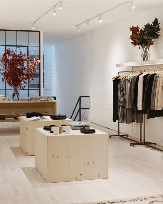 Mẫu thi công shop quần áo đẹp
