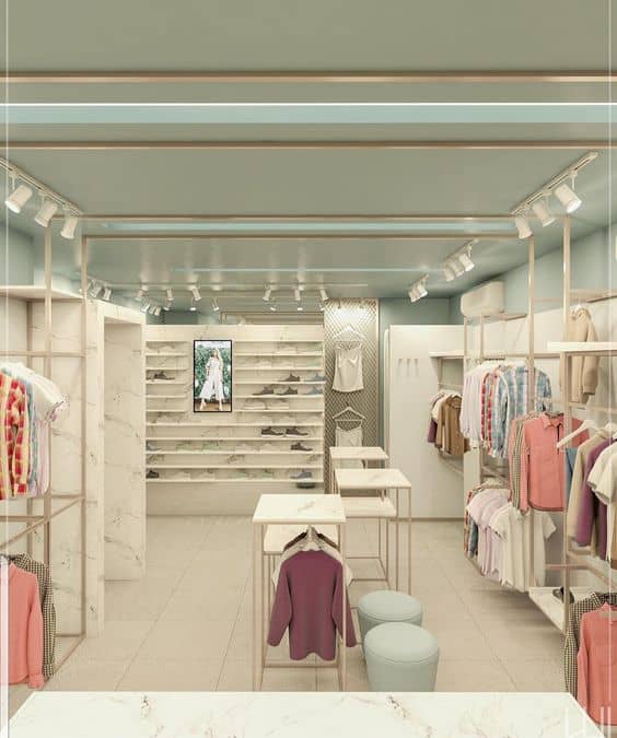 Những mẫu thi công shop quần áo trọn gói